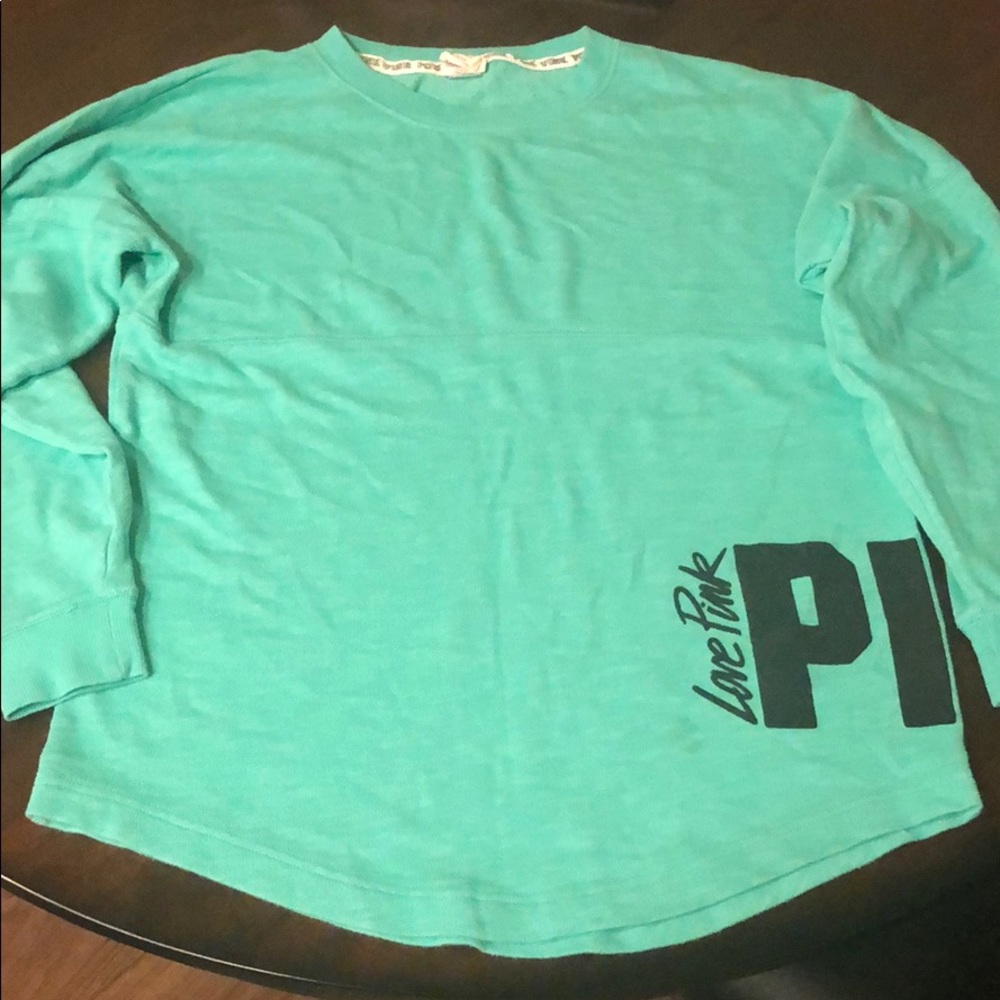 VS PINK Tunic Sweatshirt Green Heather XS